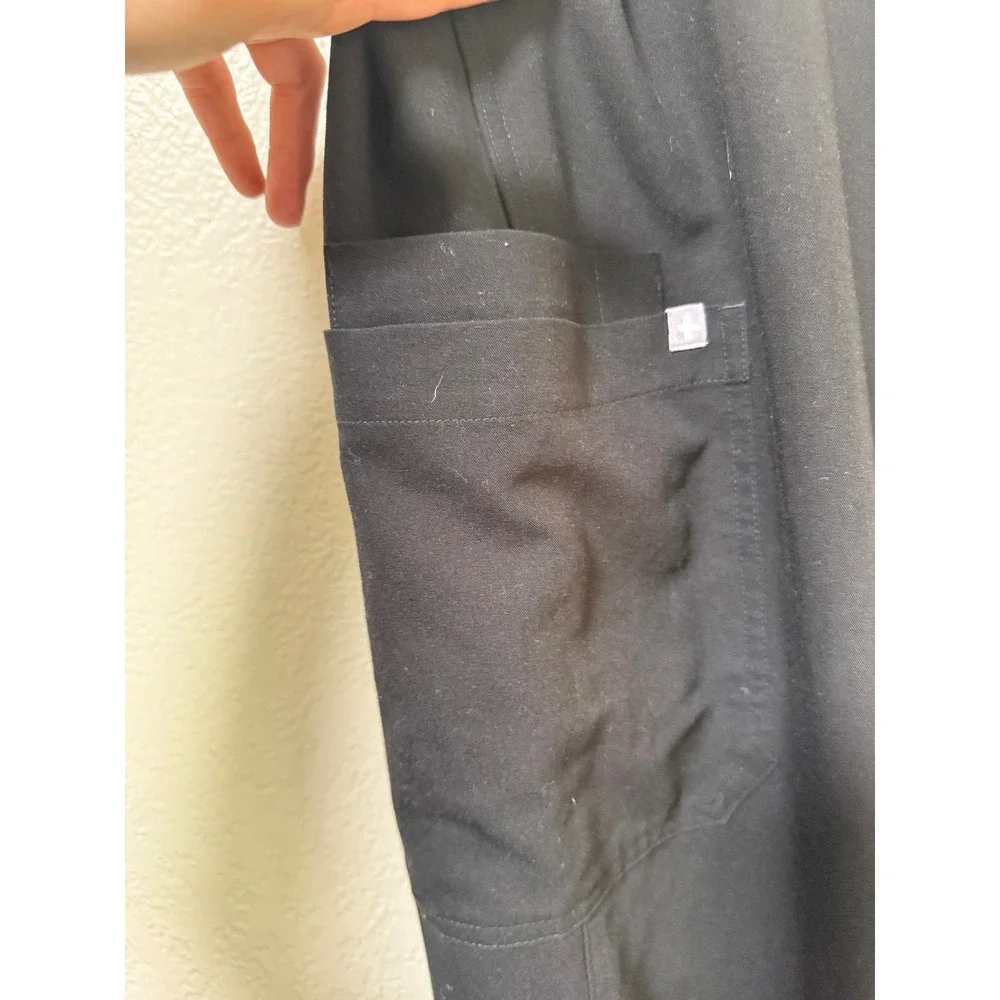 FIGS Kade Cargo Scrub Pants Black Straight Leg 6 Pocket FIONx 1000219T Mens XL